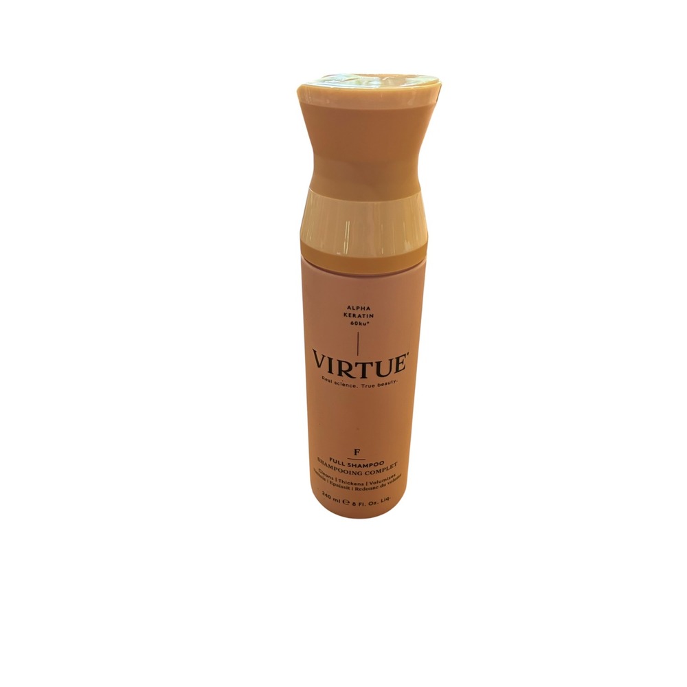 Virtue Full Shampoo Alpha Keratin 60ku 8oz 240mL Volumizing Thickening Unsealed